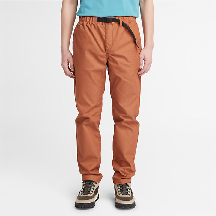 Comfort Stretch Trousers for Men in Brown-