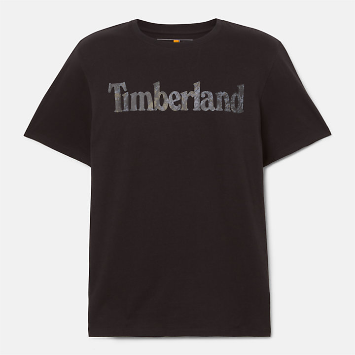 T-shirt Camuflada com Logótipo para Homem em preto-