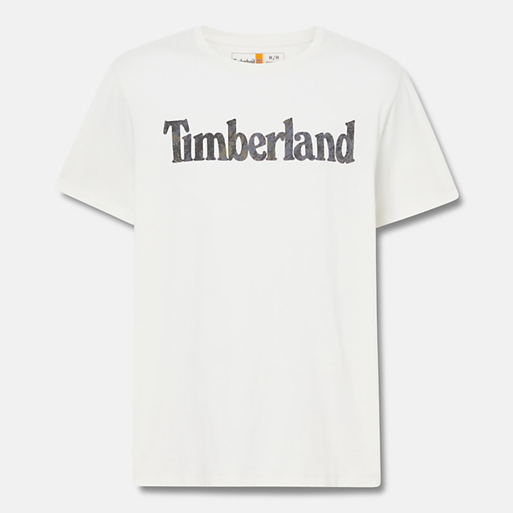 T-shirt camouflage avec logo pour homme en blanc-