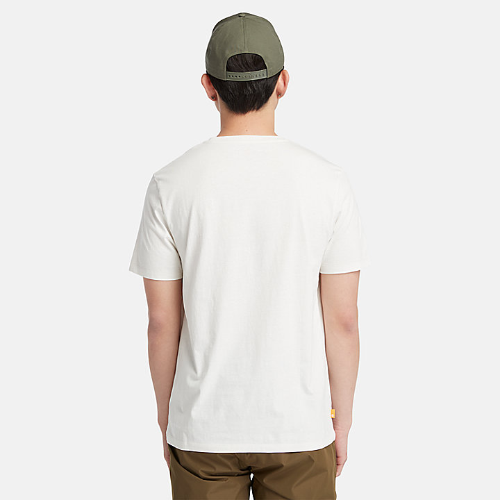 T-shirt Camuflada com Logótipo para Homem em branco