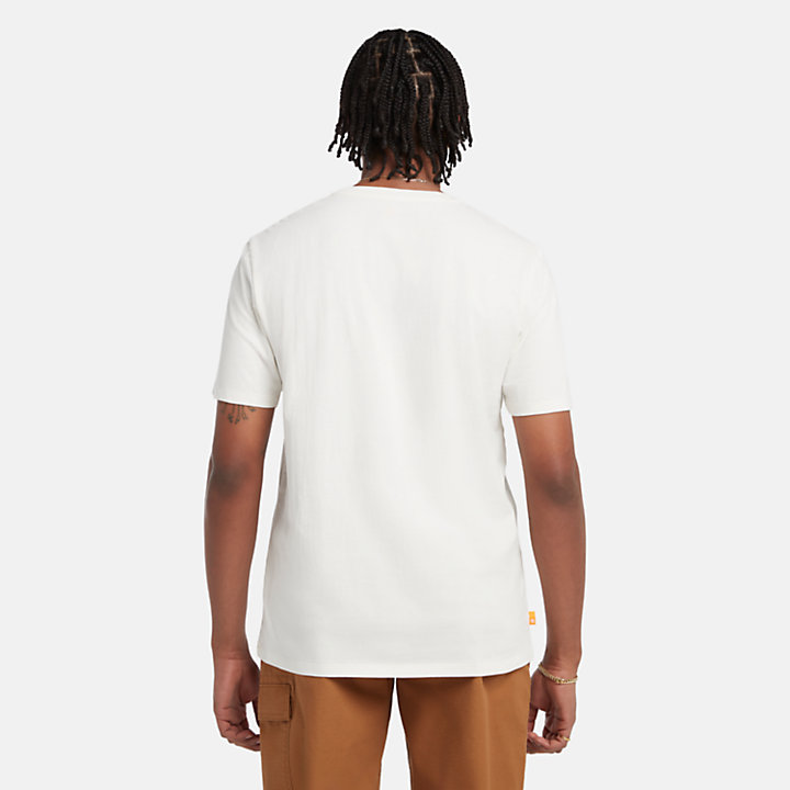 T-shirt con Logo ad Albero Mimetico da Uomo in bianco-