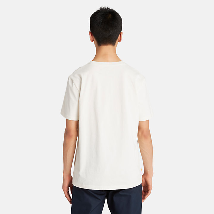 Camiseta con estampado gráfico Outdoor en blanco-