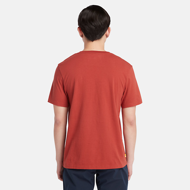 Outdoor Graphic T-Shirt for Men in Red-