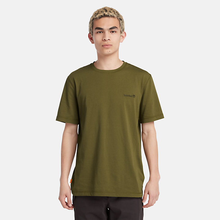 Kurzärmeliges, feuchtigkeitsableitendes T-Shirt für Herren in Grün-