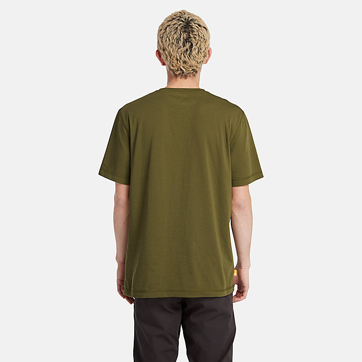 Kurzärmeliges, feuchtigkeitsableitendes T-Shirt für Herren in Grün