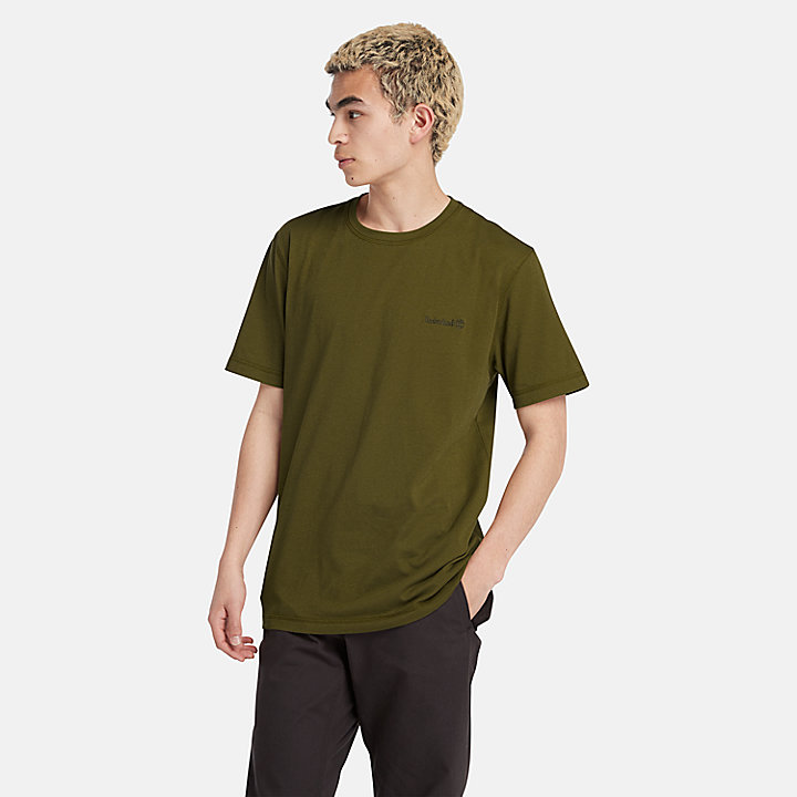 Camiseta transpirable de manga corta para hombre en verde