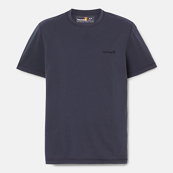 Camiseta transpirable de manga corta para hombre en azul marino