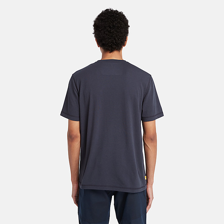 T-shirt à manches courtes Wicking pour homme en bleu marine