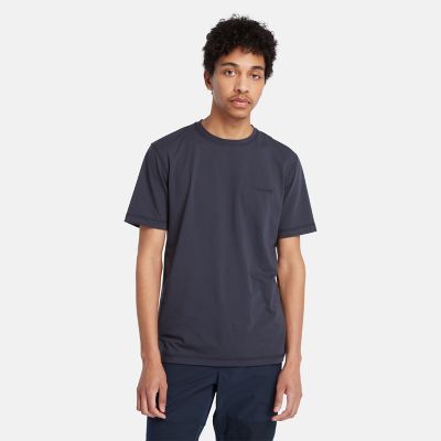 Timberland Short Sleeve Wicking T-shirt For Men In Navy Navy