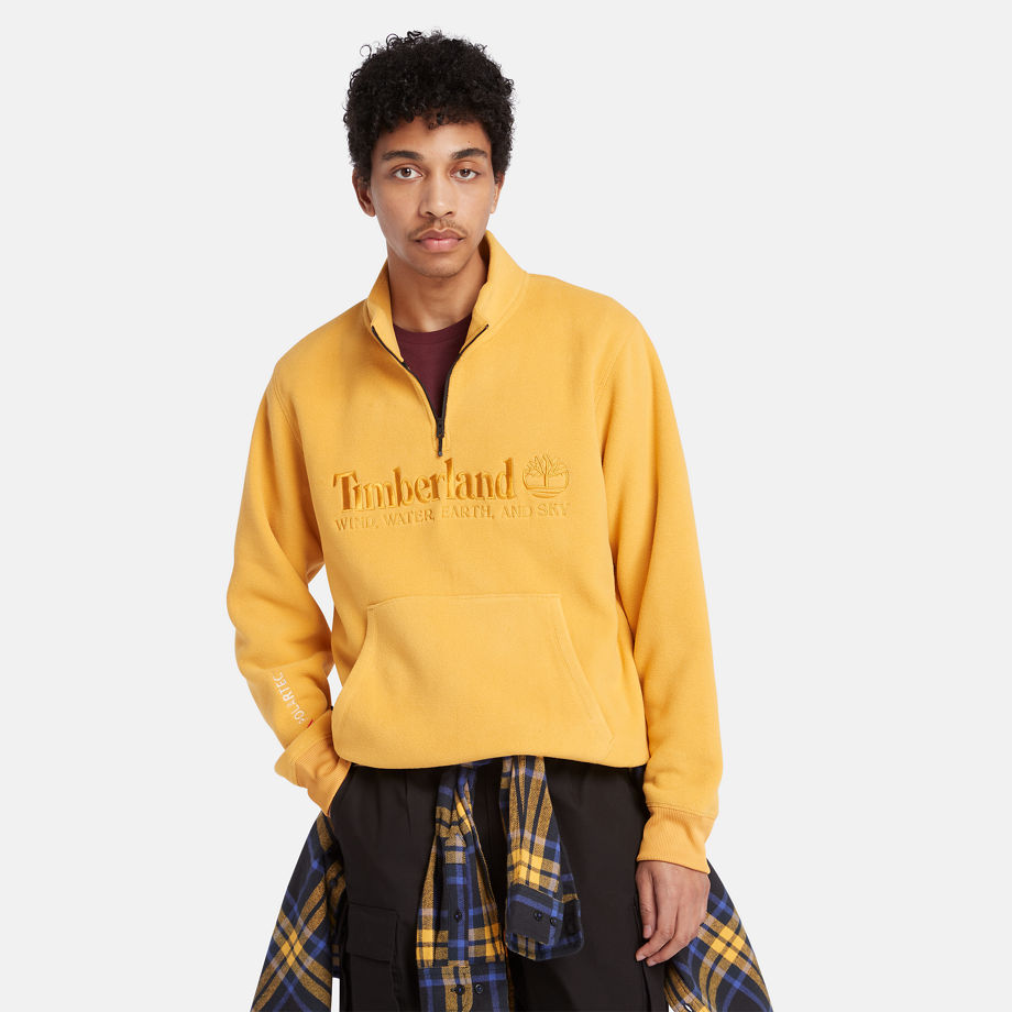 Timberland Polartec 200 Series Half-zip Fleece For Men In Yellow Yellow