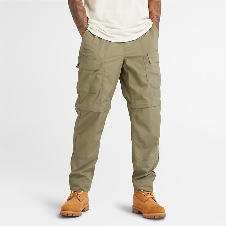 Pantalones Outdoor hidrófugos 2 en 1 unisex en verde-