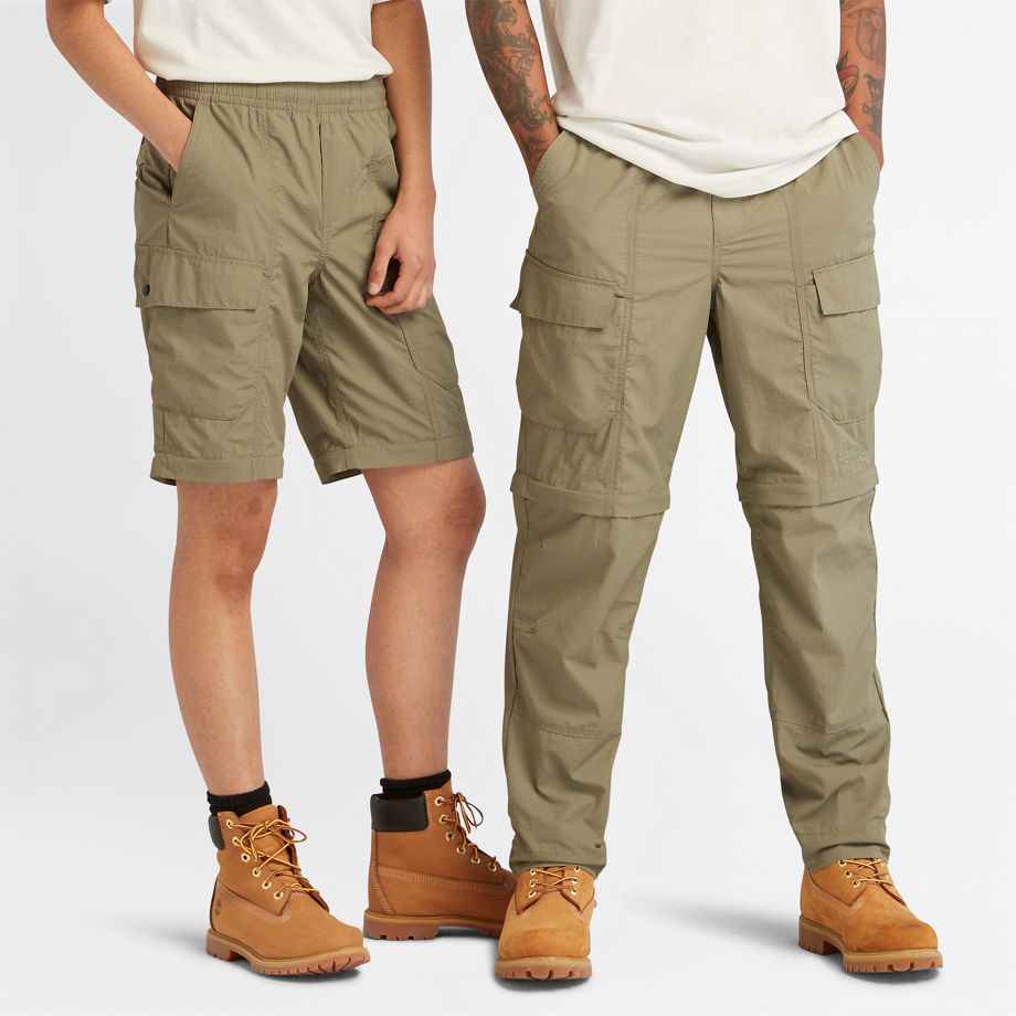 Timberland Pantalones Outdoor Hidrófugos 2 En 1 Unisex En Verde Verde Unisex