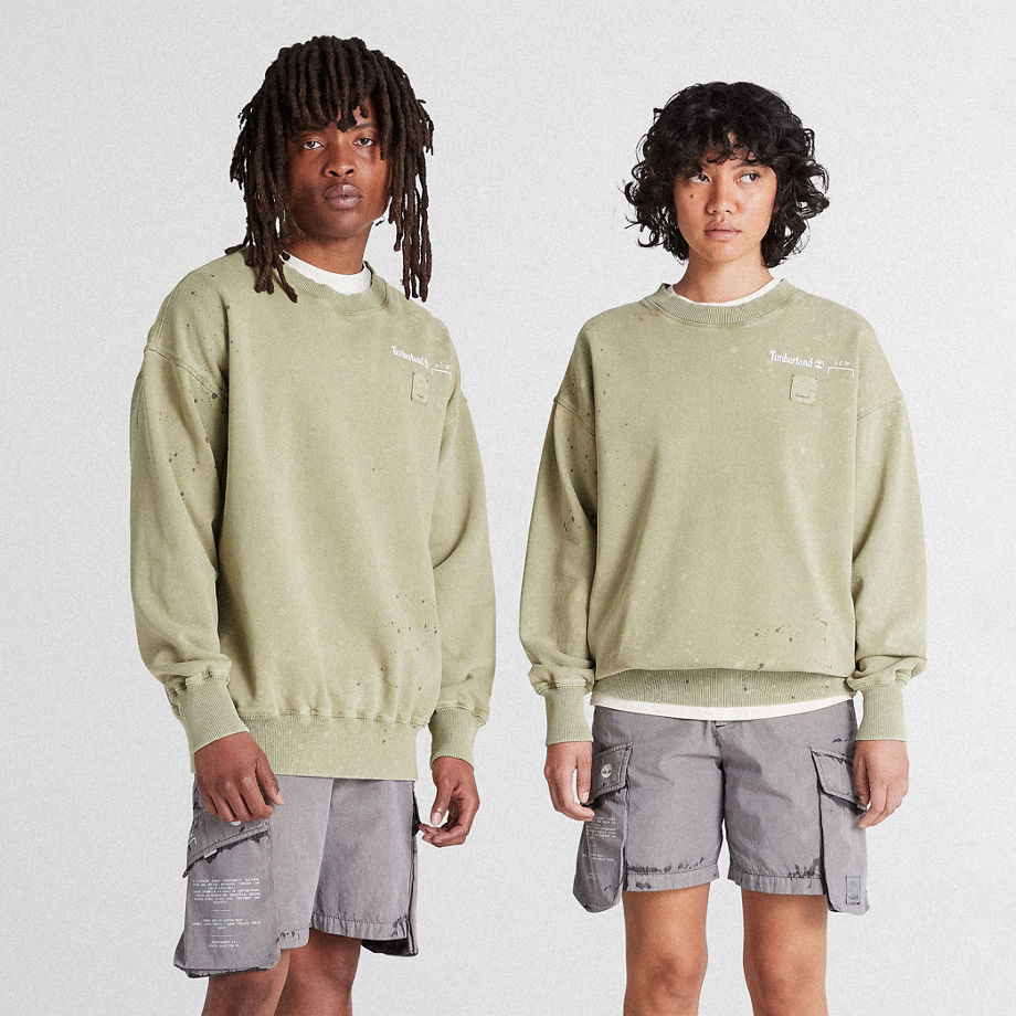All Gender Timberland X A-cold-wall* Future73 Crewneck Sweatshirt In Light Green Light Green Unisex