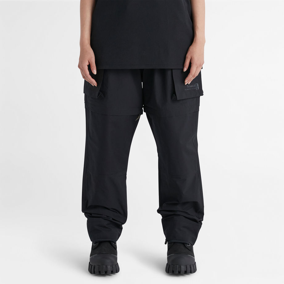 Timberland X Humberto Leon Convertible Trousers In Black Black Unisex, Size 32 x 32