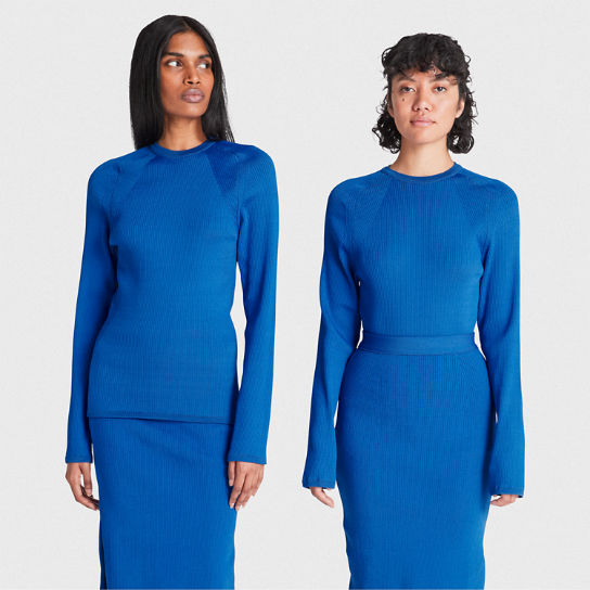 Couche de base en tricot Future73 Timberland® x Suzanne Oude Hengel pour femme en bleu | Timberland