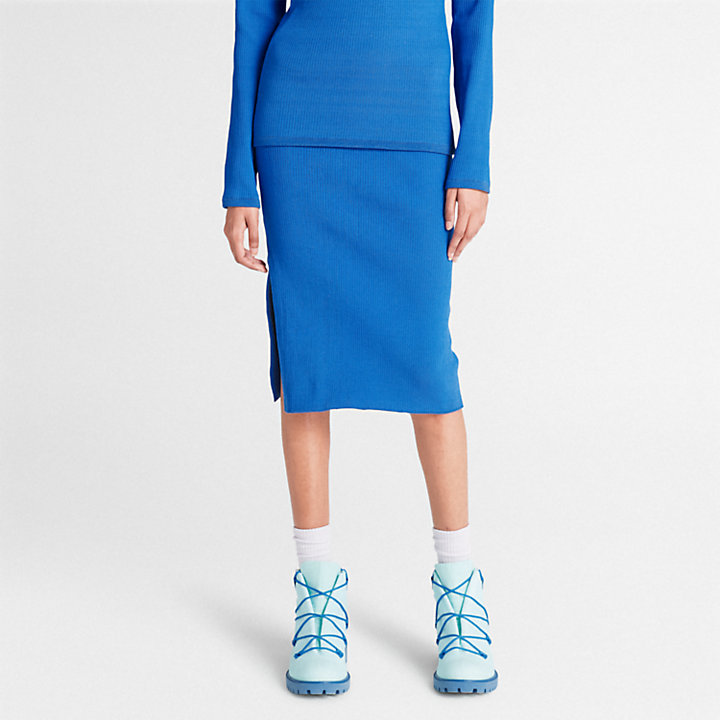 Falda de punto Timberland® x Suzanne Oude Hengel Future73 para mujer en azul-