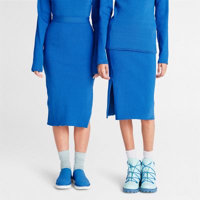 Timberland X Suzanne Oude Hengel Future73 Knit Skirt For Women In Blue Blue