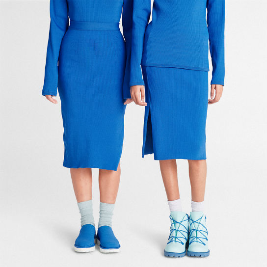 Timberland® x Suzanne Oude Hengel Future73 Knit Skirt for Women in Blue | Timberland