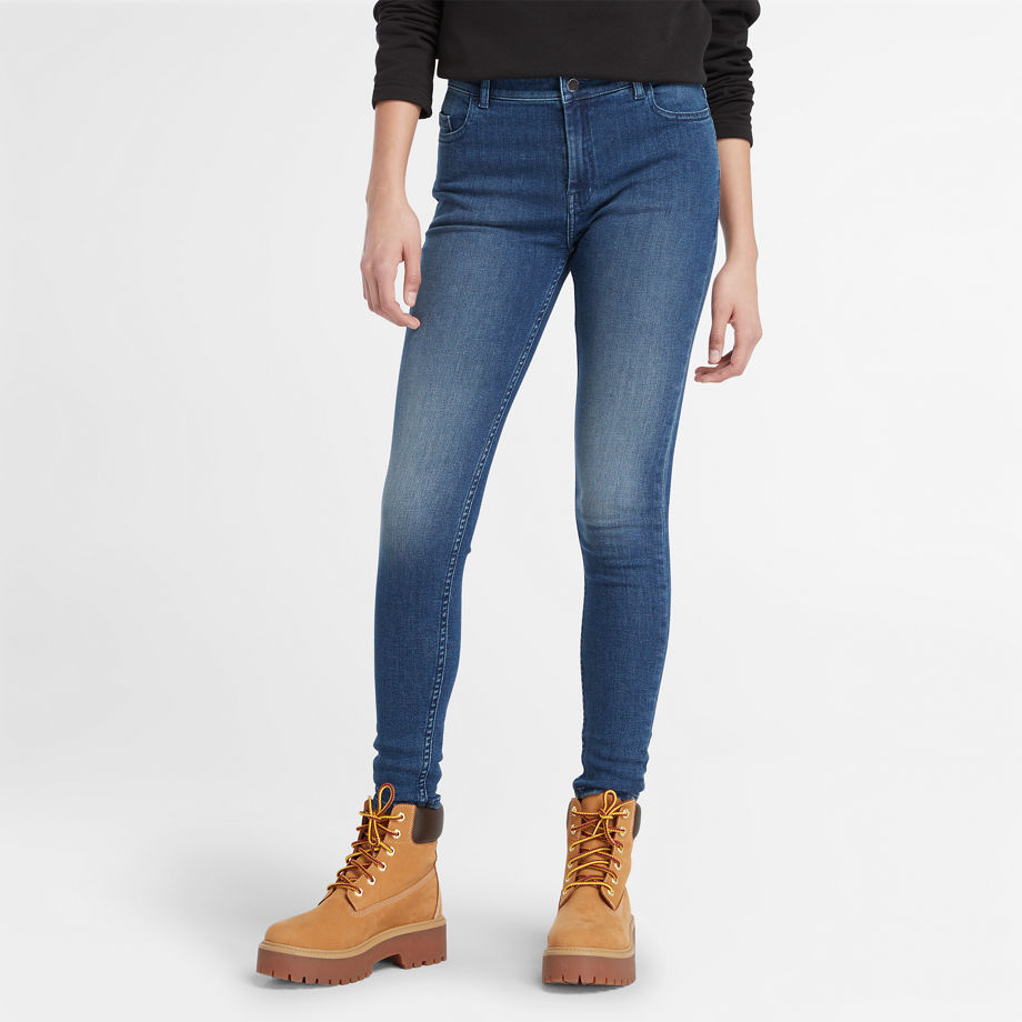 Timberland Skinny Denim Jeans For Women In Indigo Blue, Size 27