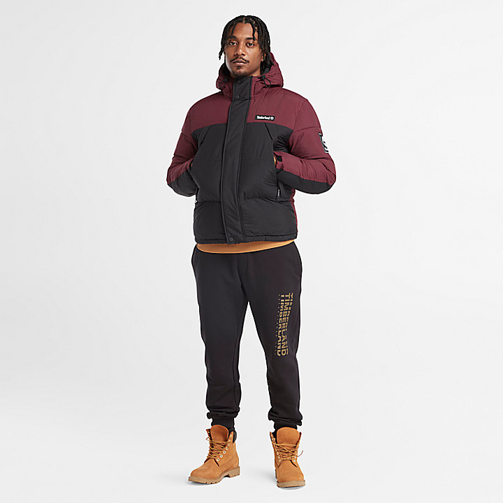 Outdoor Archive Puffer Jacket for Men in Burgundy