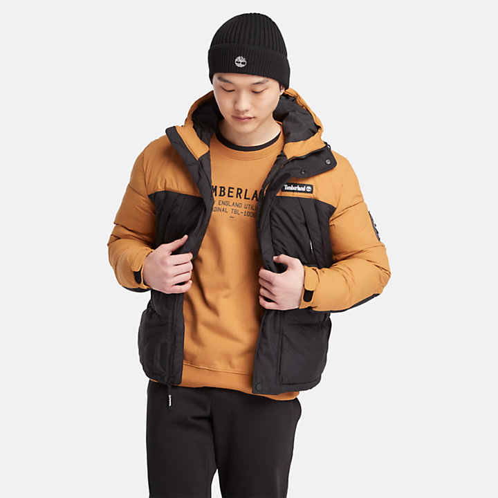 Outdoor Archive Puffer Jacket for Men in Dark Yellow-