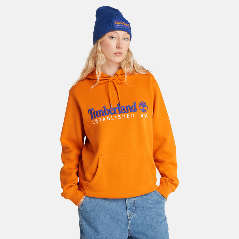Timberland 50th Anniversary Hoodie Sweatshirt In Orange Orange Unisex, Size XXS