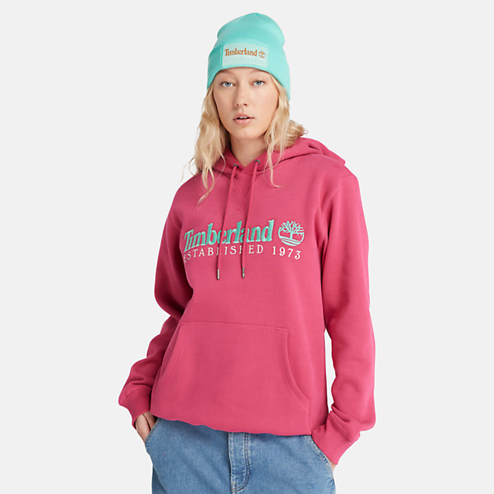 Timberland® 50th Anniversary Hoodie Sweatshirt in Dark Pink-