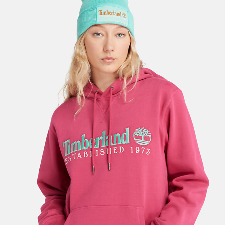 Timberland® 50th Anniversary Hoodie Sweatshirt in Dark Pink-