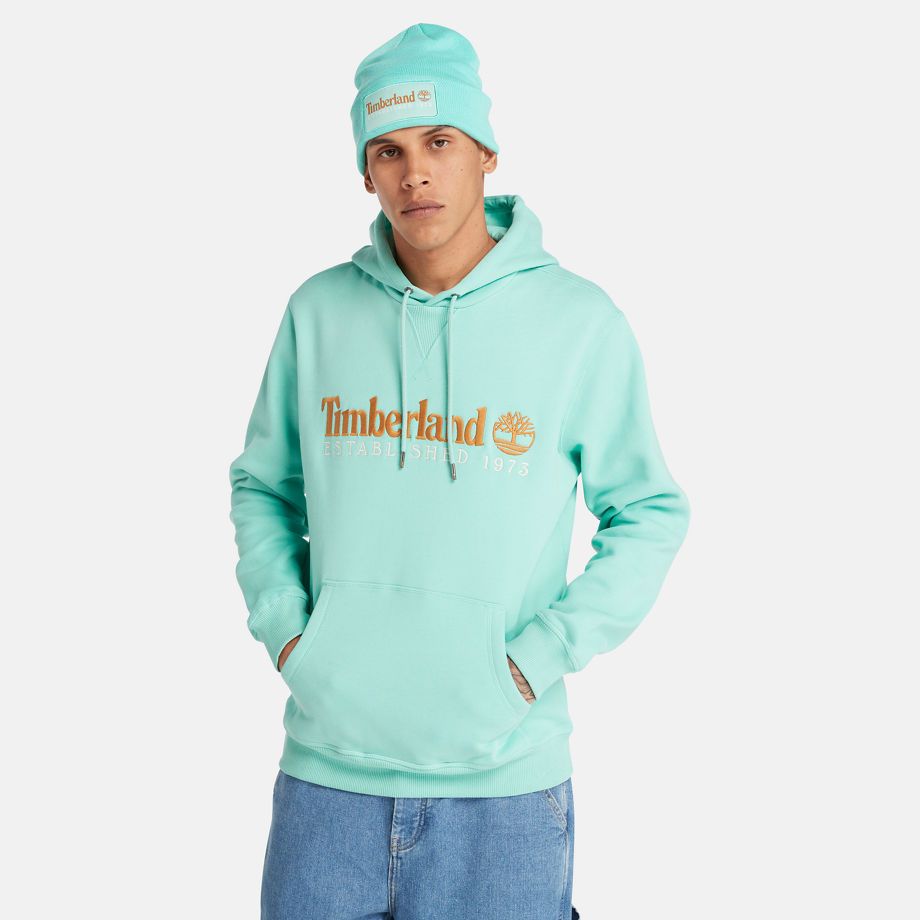 Timberland 50th Anniversary Hoodie Sweatshirt In Teal Teal Unisex, Size L