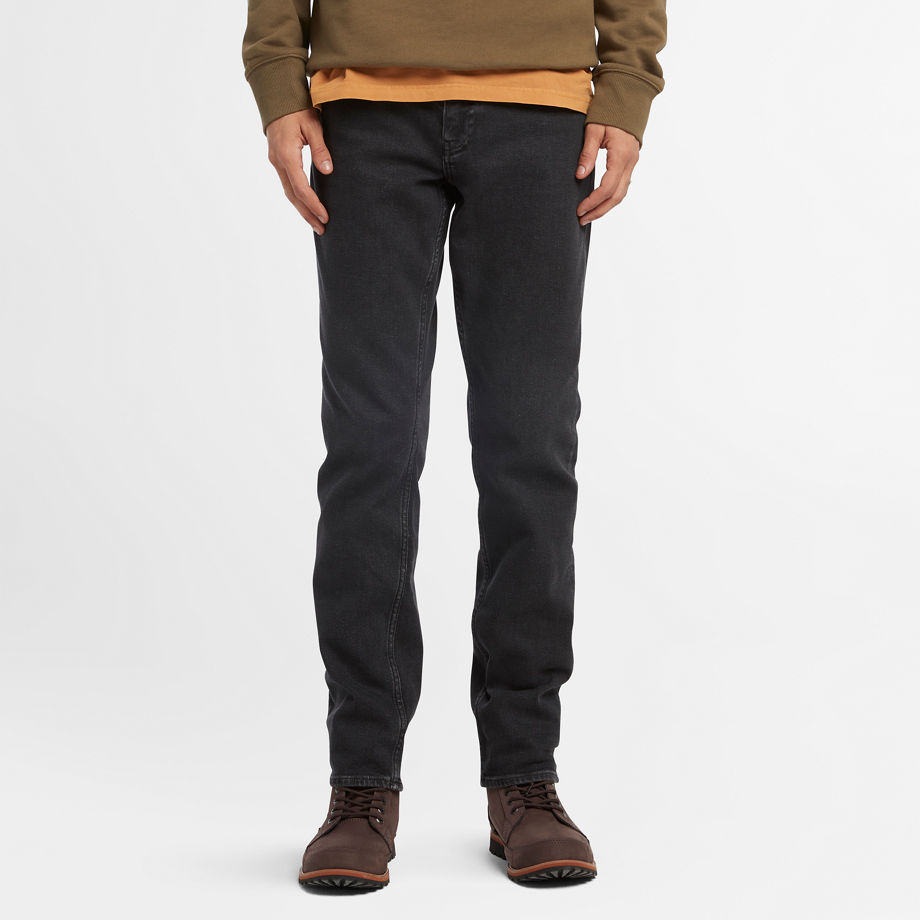 Timberland Stretch Washed Black Denim Jeans For Men In Dark Grey Grey, Size 29 x 32