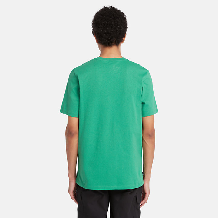 T-shirt de Gola Redonda Est. 1973 para Homem em verde-