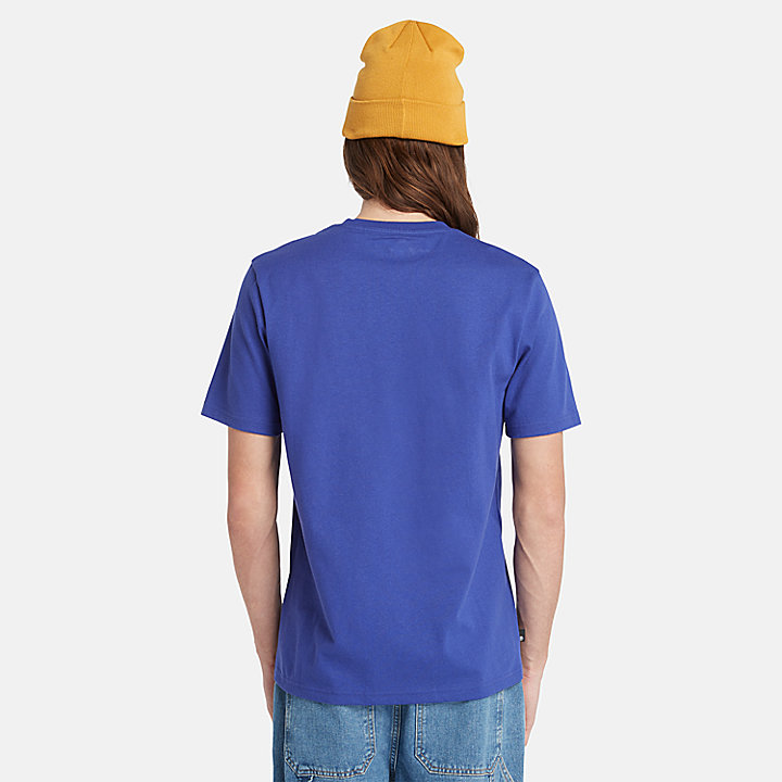 Camiseta de cuello redondo Est. 1973 para hombre en azul