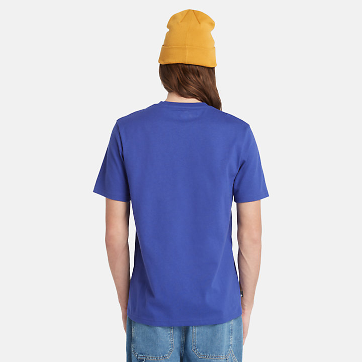 Camiseta de cuello redondo Est. 1973 para hombre en azul-