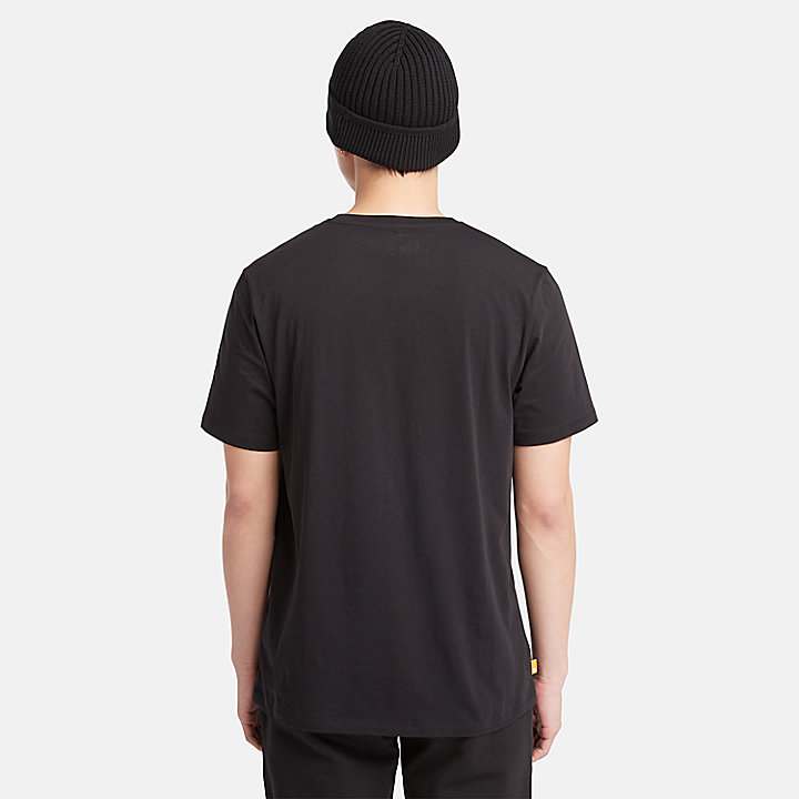 T-shirt a Maniche Corte Buffalo da Uomo in colore nero