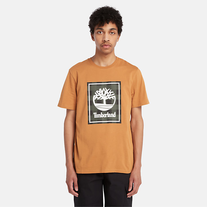 Short Sleeve Buffalo T-Shirt for Men in Orange-