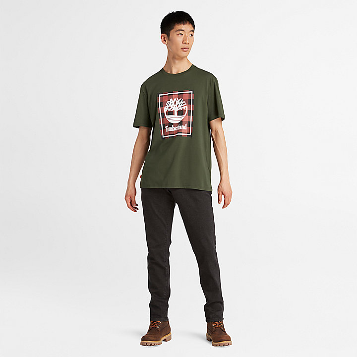T-shirt à manches courtes Buffalo pour homme en vert foncé
