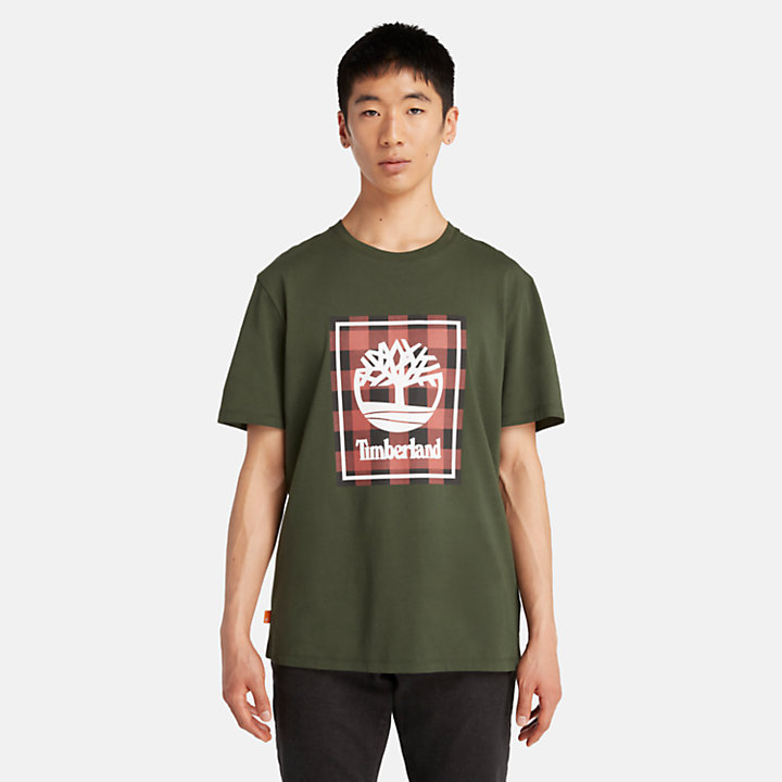 Buffalo T-Shirt für Herren in Dunkelgrün-