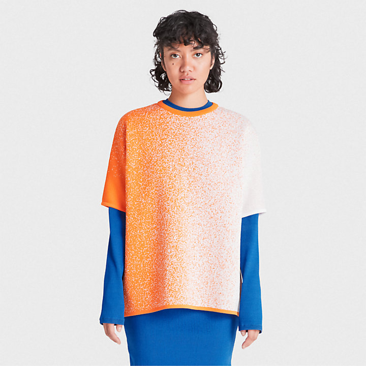 Timberland® x Suzanne Oude Hengel Future73 Gebreid T-shirt voor dames in oranje-