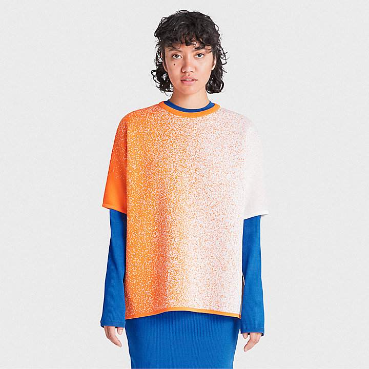 T-shirt en tricot surjet simple Future73 Timberland® x Suzanne Oude Hengel pour femme en orange