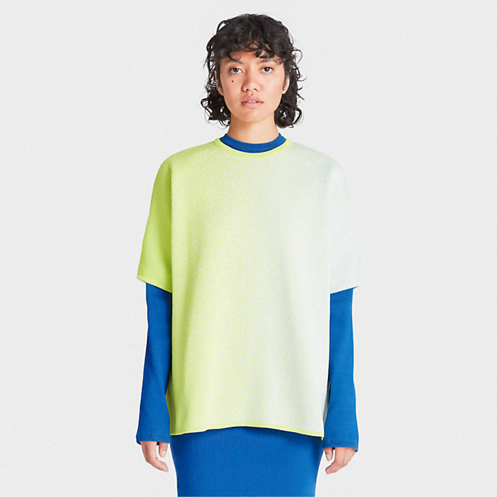 Camiseta de punto de manga corta Timberland® x Suzanne Oude Hengel Future73 para mujer en verde-