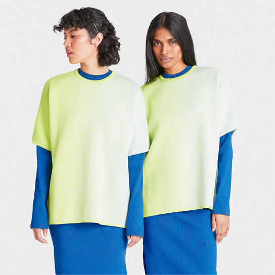 T-shirt en tricot surjet simple Future73 Timberland® x Suzanne Oude Hengel pour femme en vert | Timberland