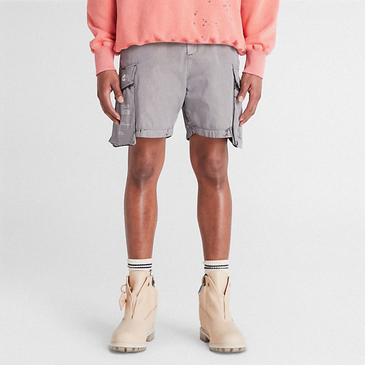 Unisex Timberland® x A-COLD-WALL* Future73 Cargoshort in donkergrijs-
