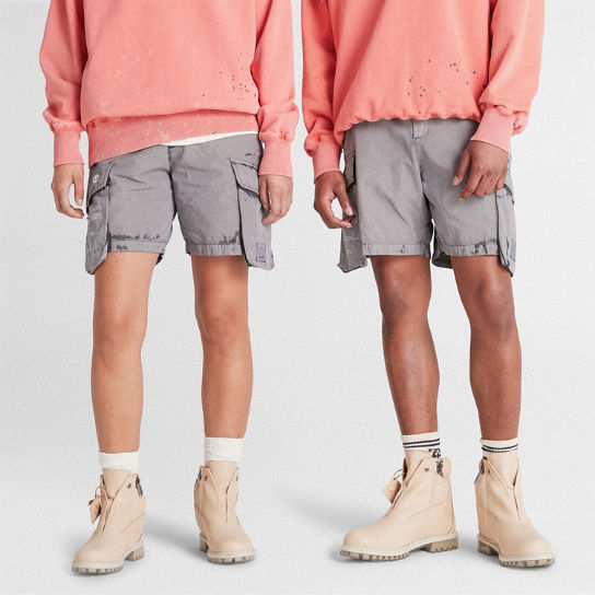 Unisex Timberland® x A-COLD-WALL* Future73 Cargoshort in donkergrijs | Timberland