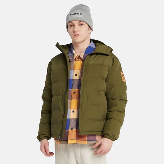 Mountain Welch Hooded Water Repellent Puffer Jacket for Men in Green | Timberland