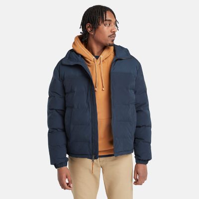 Mountain Welch Hooded Water Repellent Puffer Jacket for Men in Navy | Timberland