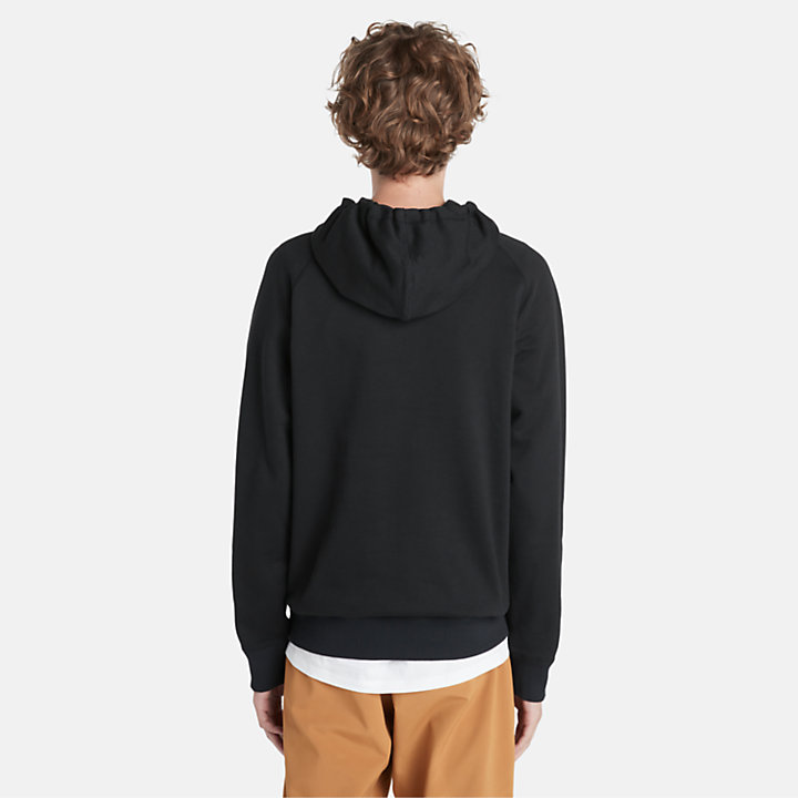Exeter River Hoodie Sweatshirt for Men in Black-