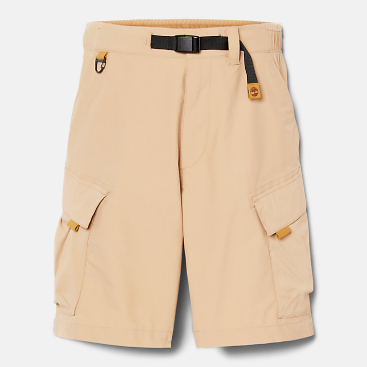 Pantalones cortos elásticos de secado rápido resistentes al viento para hombre en amarillo-