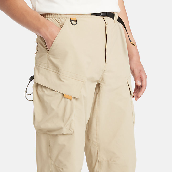 Motion Stretch Trousers for Men in Beige-
