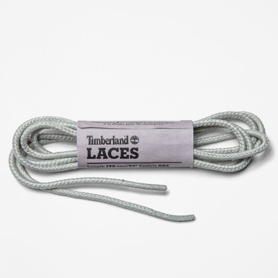 132cm/52" Round Nylon Fused Tip Replacement Laces in Silver | Timberland