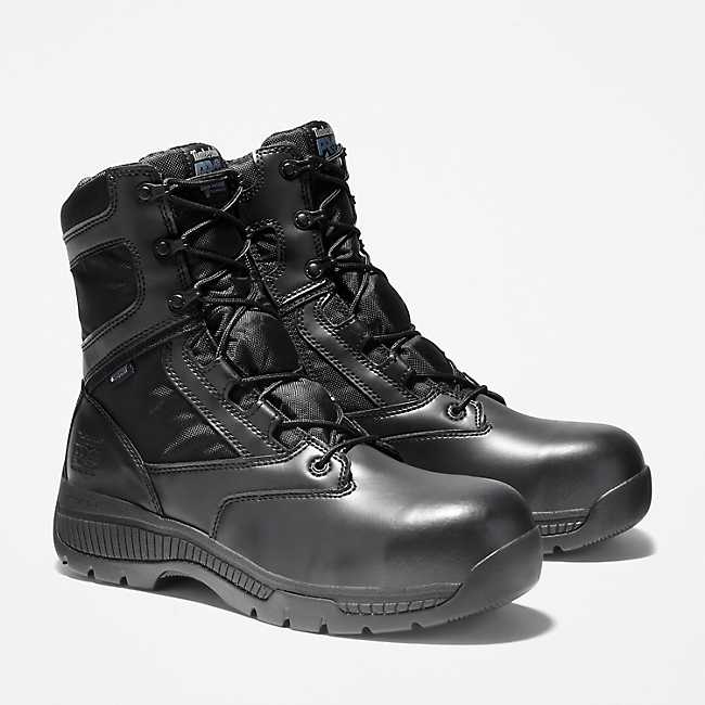 Regulatie enkel en alleen Indringing Men's Timberland PRO® Valor™ Duty 8-Inch Waterproof Side-Zip Comp-Toe Boots